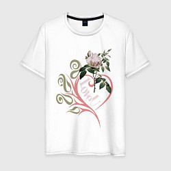 Мужская футболка Роза для любимой love u