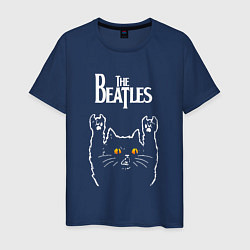 Мужская футболка The Beatles rock cat