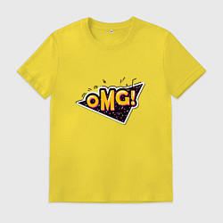 Футболка хлопковая мужская О май гад!, цвет: желтый