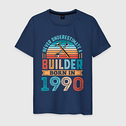 Мужская футболка Никогда не недооценивай строителя 1990 года