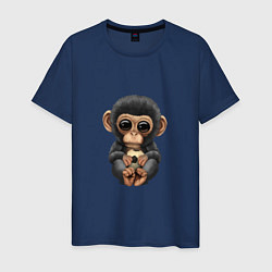 Мужская футболка Футбол - Шимпанзе
