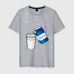 Мужская футболка Люблю пить молоко