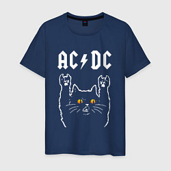 Мужская футболка AC DC rock cat