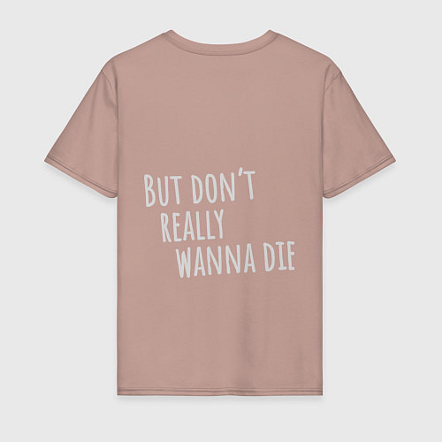 Мужская футболка Miss Wanna Die / Пыльно-розовый – фото 2