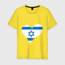 Мужская футболка Сердце - Израиль