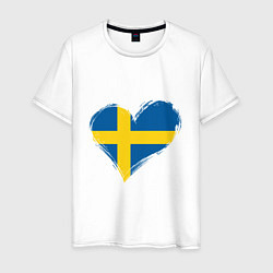 Мужская футболка Сердце - Швеция