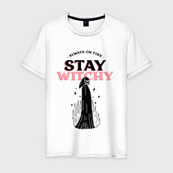 Мужская футболка Always on fire, stay witchy