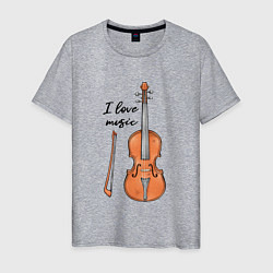 Мужская футболка Я люблю скрипку