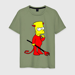 Мужская футболка Bart Simpson - devil