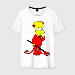 Мужская футболка Bart Simpson - devil