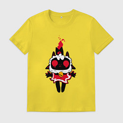 Футболка хлопковая мужская Воскресшая овечка - Cult of the lamb, цвет: желтый