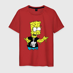 Мужская футболка Плавящийся Барт Симпсон - стилизация