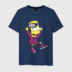 Мужская футболка Барт Симпсон в прыжке