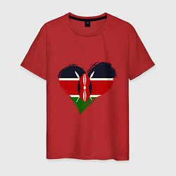 Мужская футболка Сердце - Кения