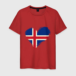 Мужская футболка Сердце - Исландия