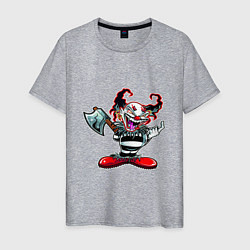 Мужская футболка Злой клоун с топором