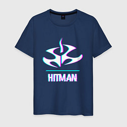 Мужская футболка Hitman в стиле glitch и баги графики