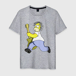 Мужская футболка Гомер Симпсон - крутой рок гитарист