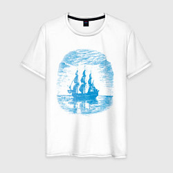 Мужская футболка Винтажный корабль