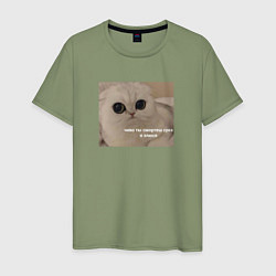 Мужская футболка Злой котик шотландец