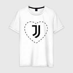 Мужская футболка Лого Juventus в сердечке