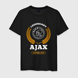 Мужская футболка Лого Ajax и надпись legendary football club