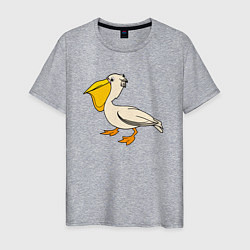 Мужская футболка Маленький пеликан