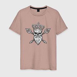Мужская футболка Череп в короне и с жезлами
