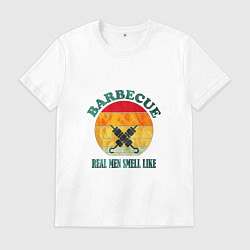 Мужская футболка Настоящие мужчины пахнут барбекю