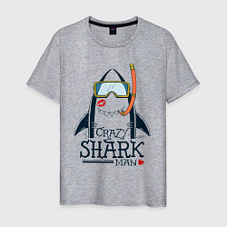 Мужская футболка Сумасшедший акуламен