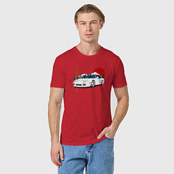 Футболка хлопковая мужская Nissan 180SX JDM, цвет: красный — фото 2