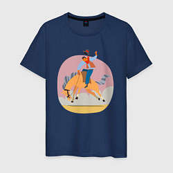 Мужская футболка Наездник на лошадке - Родео