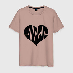 Мужская футболка Кардиограмма сердца