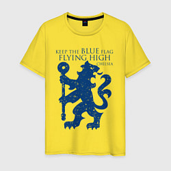 Футболка хлопковая мужская FC Chelsea Lion, цвет: желтый