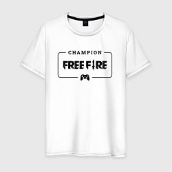 Мужская футболка Free Fire gaming champion: рамка с лого и джойстик