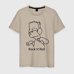 Мужская футболка Bart Simpson - Rock n Roll