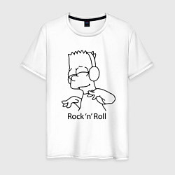 Мужская футболка Bart Simpson - Rock n Roll