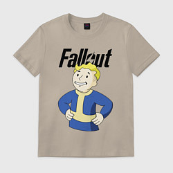 Футболка хлопковая мужская Fallout blondie boy, цвет: миндальный