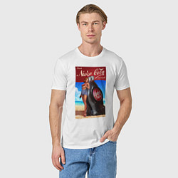 Футболка хлопковая мужская Fallout nuka - cola, цвет: белый — фото 2