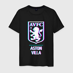 Мужская футболка Aston Villa FC в стиле glitch