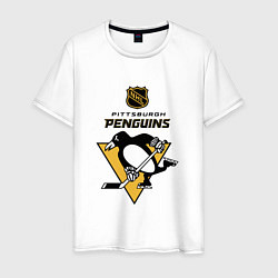 Мужская футболка Питтсбург Пингвинз НХЛ логотип
