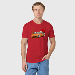 Футболка хлопковая мужская Silvia s14 JDM Retro Car, цвет: красный — фото 2