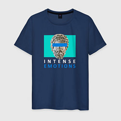 Мужская футболка Intense Emotions в сине-бирюзовом цвете