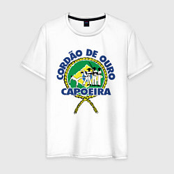 Мужская футболка Cordao de ouro Capoeira flag of Brazil