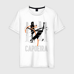 Футболка хлопковая мужская Capoeira contactless combat, цвет: белый