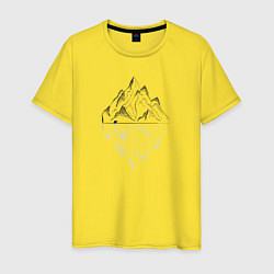 Мужская футболка Одинокий медведь в горах