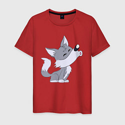 Мужская футболка Воющий волчонок