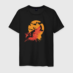 Мужская футболка Вой на оранжевую луну