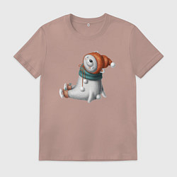 Мужская футболка Мишка на коньках