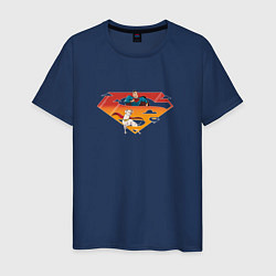Мужская футболка Супермен и его пес Крипто DC Лига Суперпитомцы